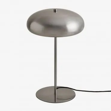 Lampa Stołowa Metalowa Hilma Chrome - Sklum