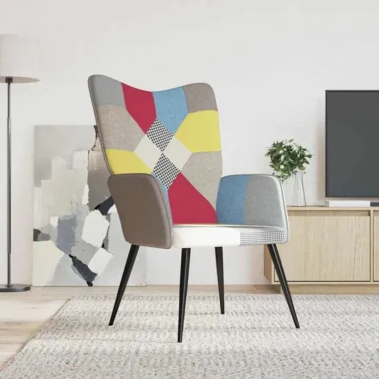 Patchworkowy fotel w stylu nowoczesnym L5-W20