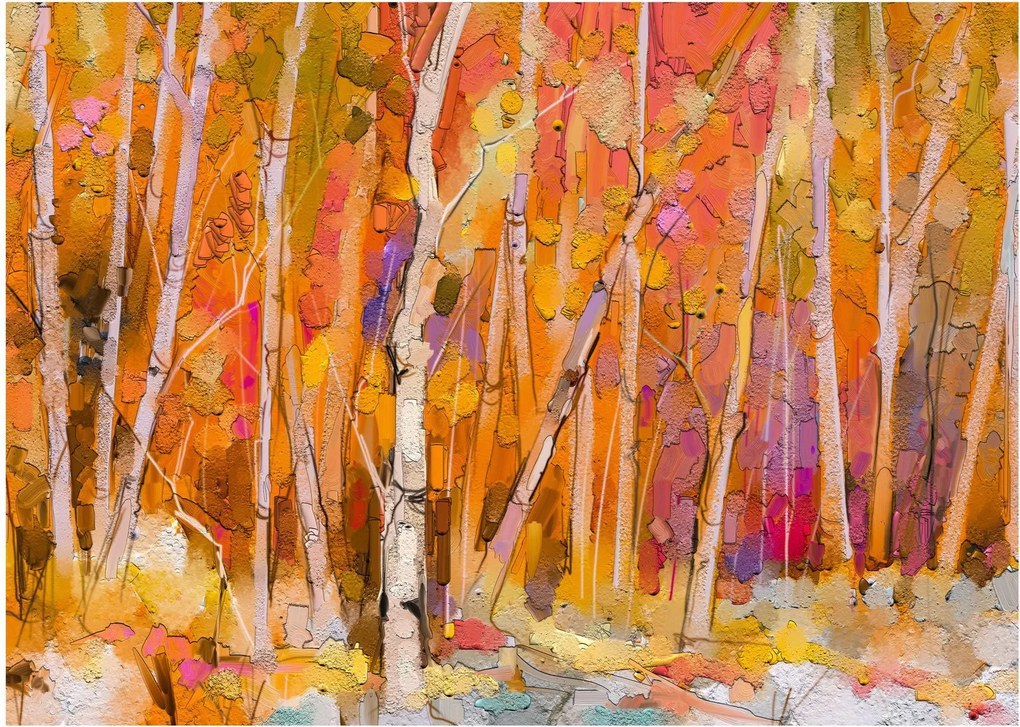 Obraz na szkle - Jesienny las (70x50 cm)