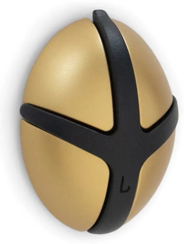 Czarny/w kolorze złota ścienny plastikowy haczyk Tick – Spinder Design