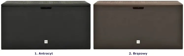 Brązowa pojemna skrzynia ogrodowa T8-R02