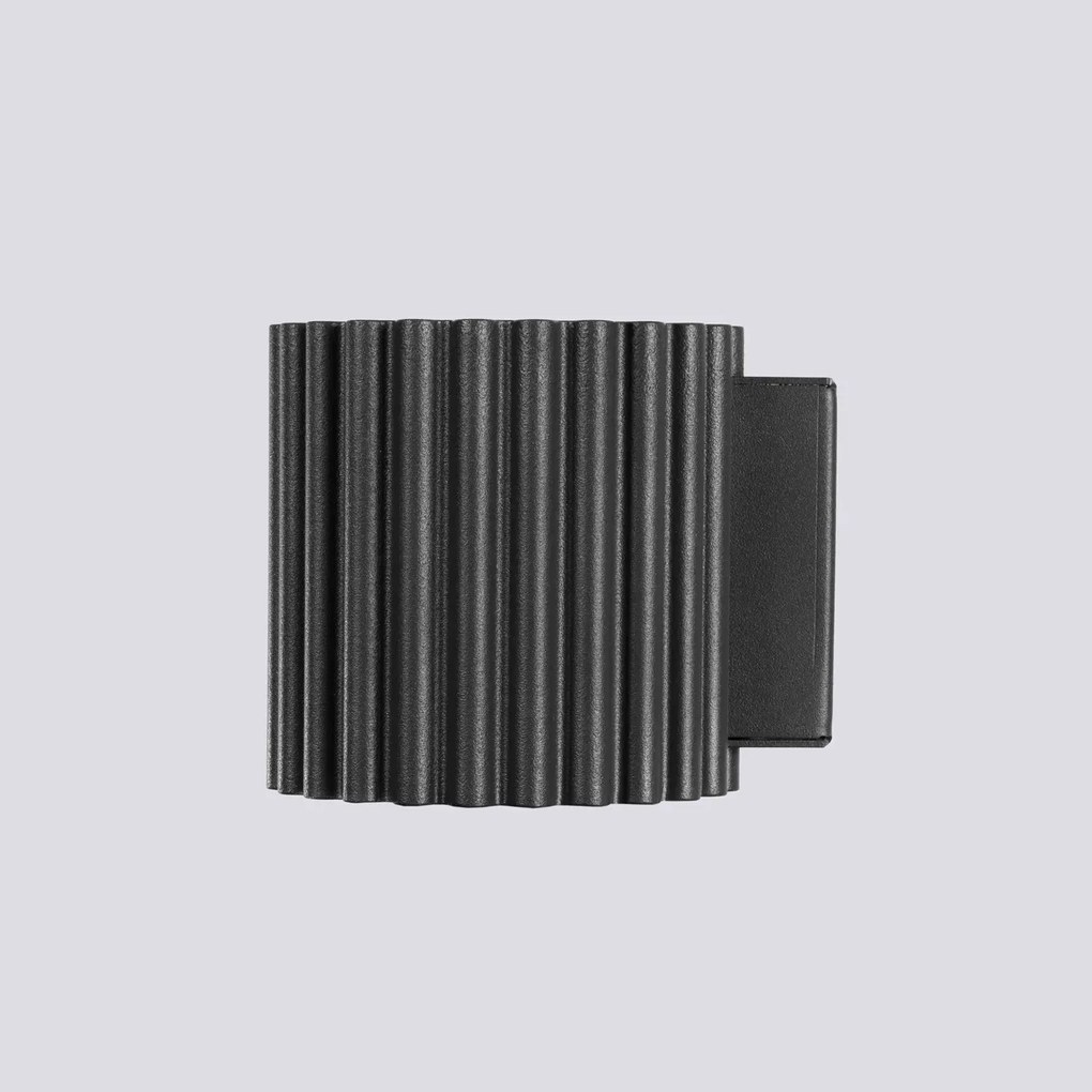 Kinkiet AURA czarny G9 ryflowany  SOLLUX  LIGHTING