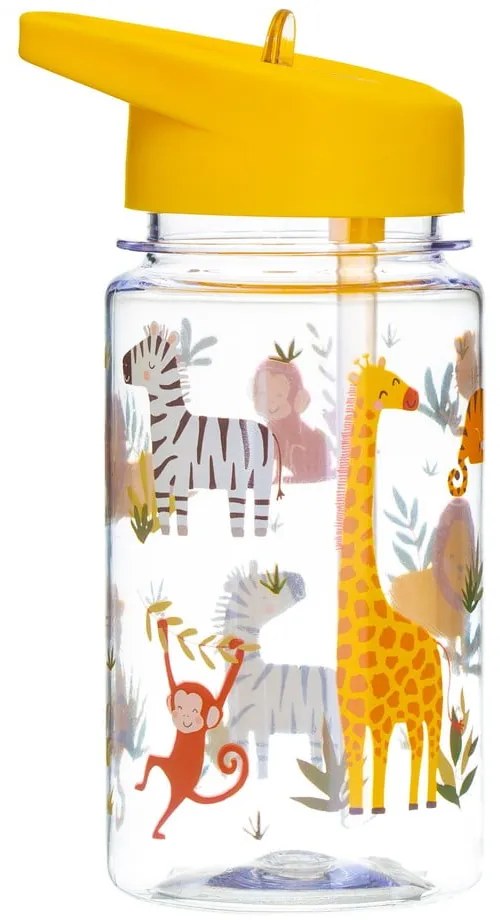Dziecięca butelka na wodę z rurką Sass & Belle Drink Up Safari, 400 ml
