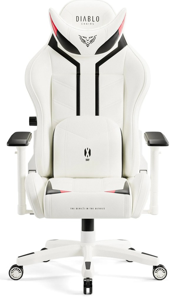 Fotel gamingowy Diablo X-Ray 2.0 King Size, biało-czarny