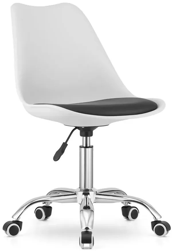 Młodzieżowy biało-czarny do biurka fotel obrotowy B3-E40