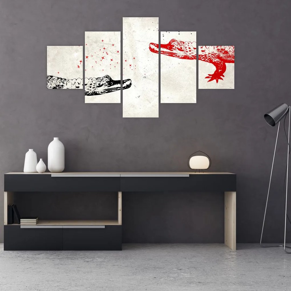 Obraz - Krokodyle (125x70 cm)