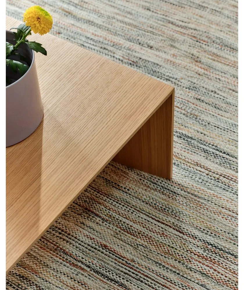 Stolik w dekorze dębu w jasnym naturalnym kolorze 70x140 cm Litto – Kave Home