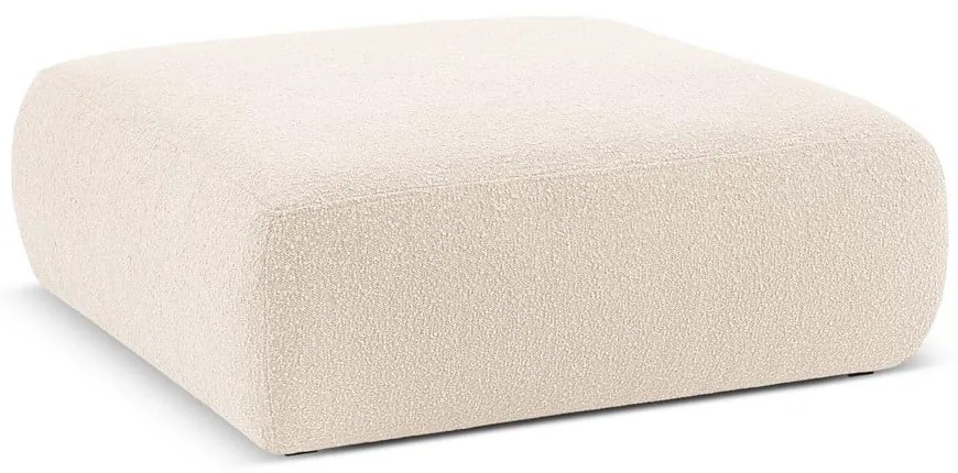 Beżowy puf z materiału bouclé Molino – Micadoni Home
