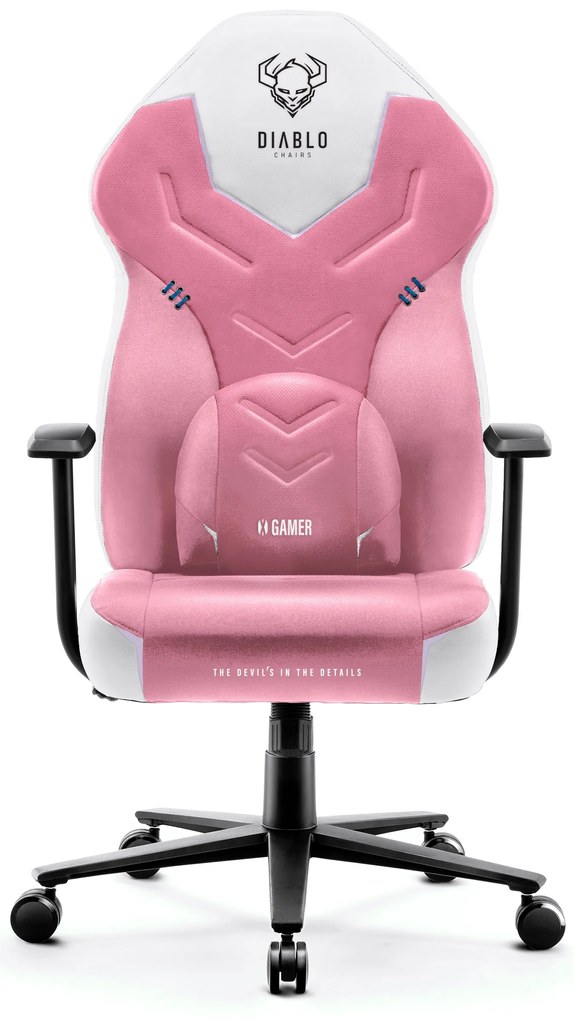 Fotel gamingowy Diablo X-Gamer 2.0 Normal Size, Marshmallow Pink