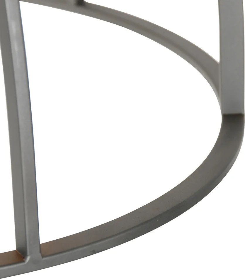 Industrialna lampa wisząca ciemnoszara z drewnem 47 cm - Arthur