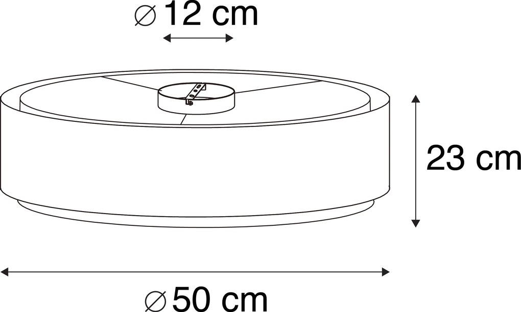 Nowoczesna lampa sufitowa biała 50 cm 3-światła - Drum Duo