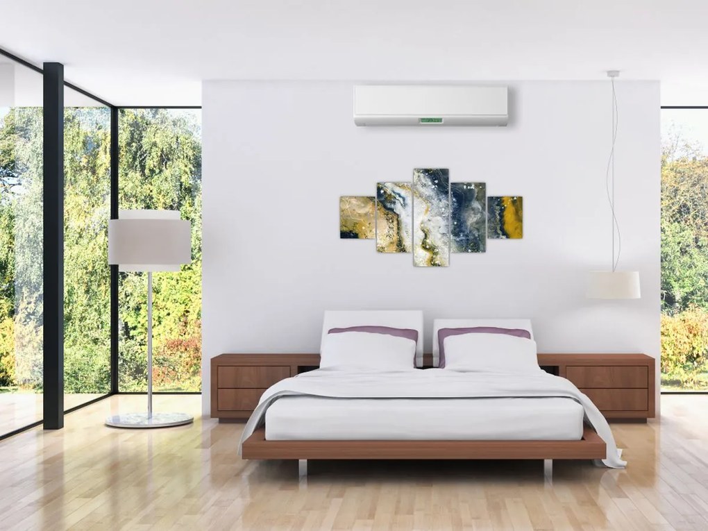 Obraz - Złota abstrakcja (125x70 cm)