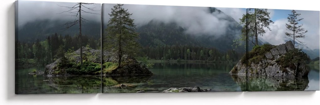 Obraz drzew w jeziorze (170x50 cm)