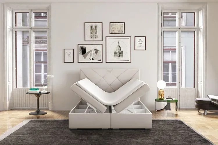 Podwójne łóżko boxspring Sempre 160x200 - 32 kolory
