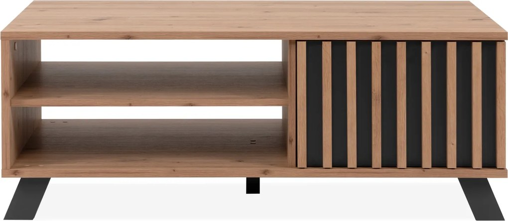 Stolik kawowy z lamelami Medan dąb artisan/antracyt