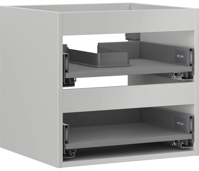 Mexen Box-A korpus szafki podumywalkowej 50 cm, 2 szuflady, szary mat - 91AX0-0500-470-2-62