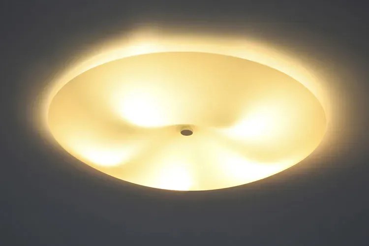 Biały nowoczesny szklany plafon 63 cm - EXX211-Nosco