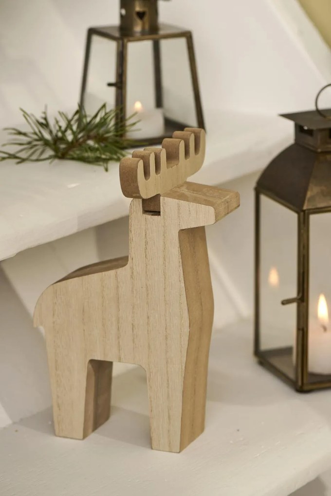 IB Laursen Drewniany renifer REINDEER RUDOLF STOJĄCY - różne rozmiary Wielkość: S