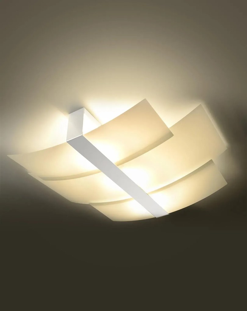 Plafon CELIA szklany biały SOLLUX LIGHTING