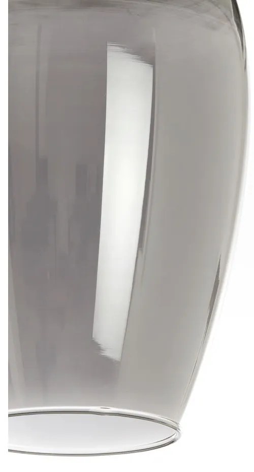 Ciemnoszaro-brązowa lampa wisząca ze szklanym kloszem ø 45 cm Lukaro – Light &amp; Living