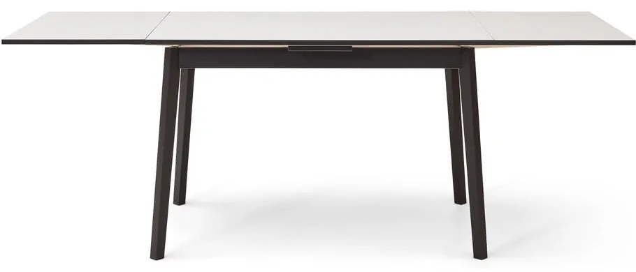 Czarno-biały rozkładany stół w dekorze dębu Hammel Single, 120 x 80 cm