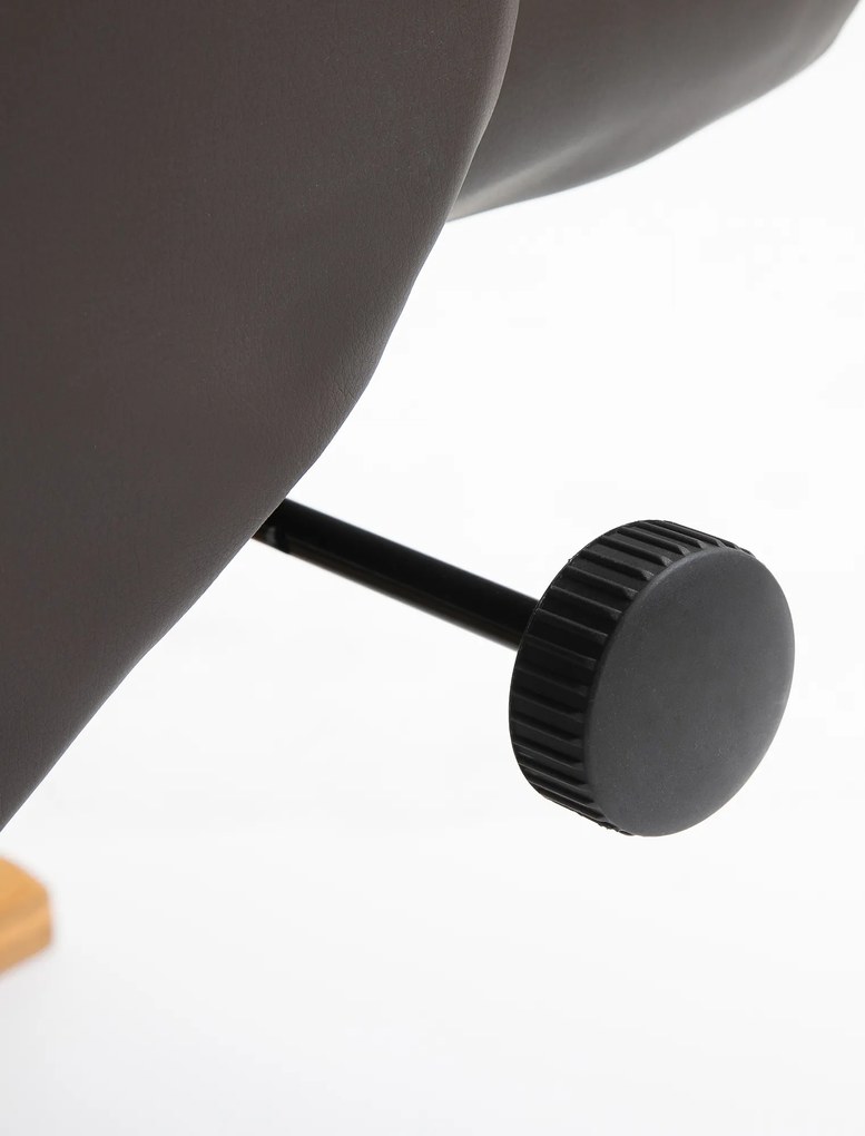 HOMCOM Fotel masujący z podnóżkiem nachylenie 145 stopni komfortowy relaks sztuczna skóra stylowy brązowy 80x86x99cm | Aosom PL