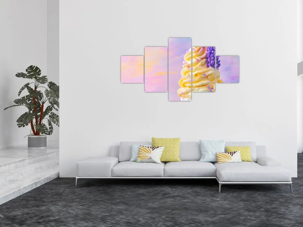 Obraz - Lody z lawendą (125x70 cm)