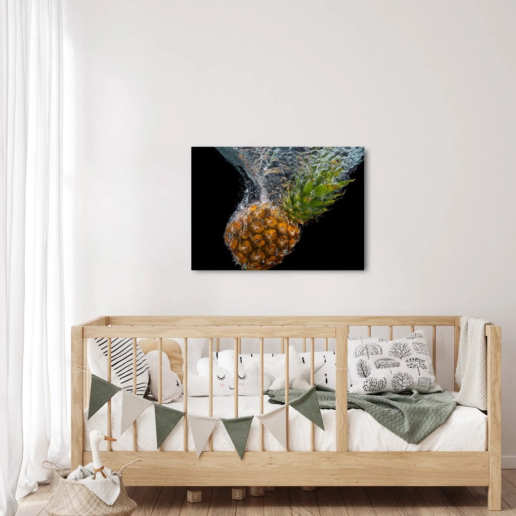Obraz ananasa w wodzie (70x50 cm)