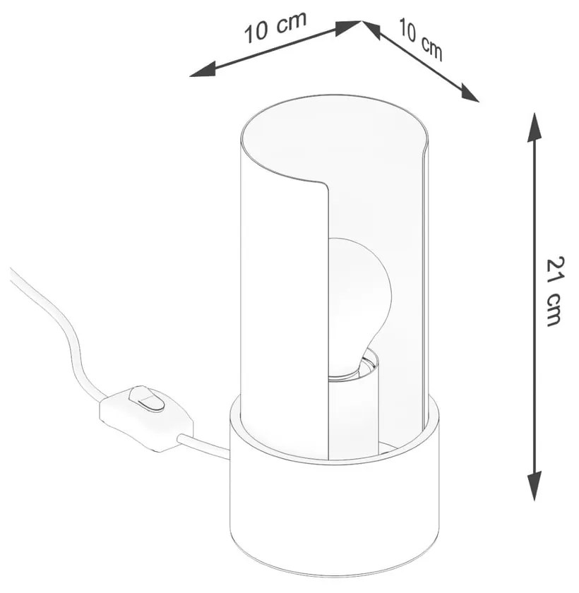 Biała lampa stołowa (wysokość 21 cm) Aurea – Nice Lamps