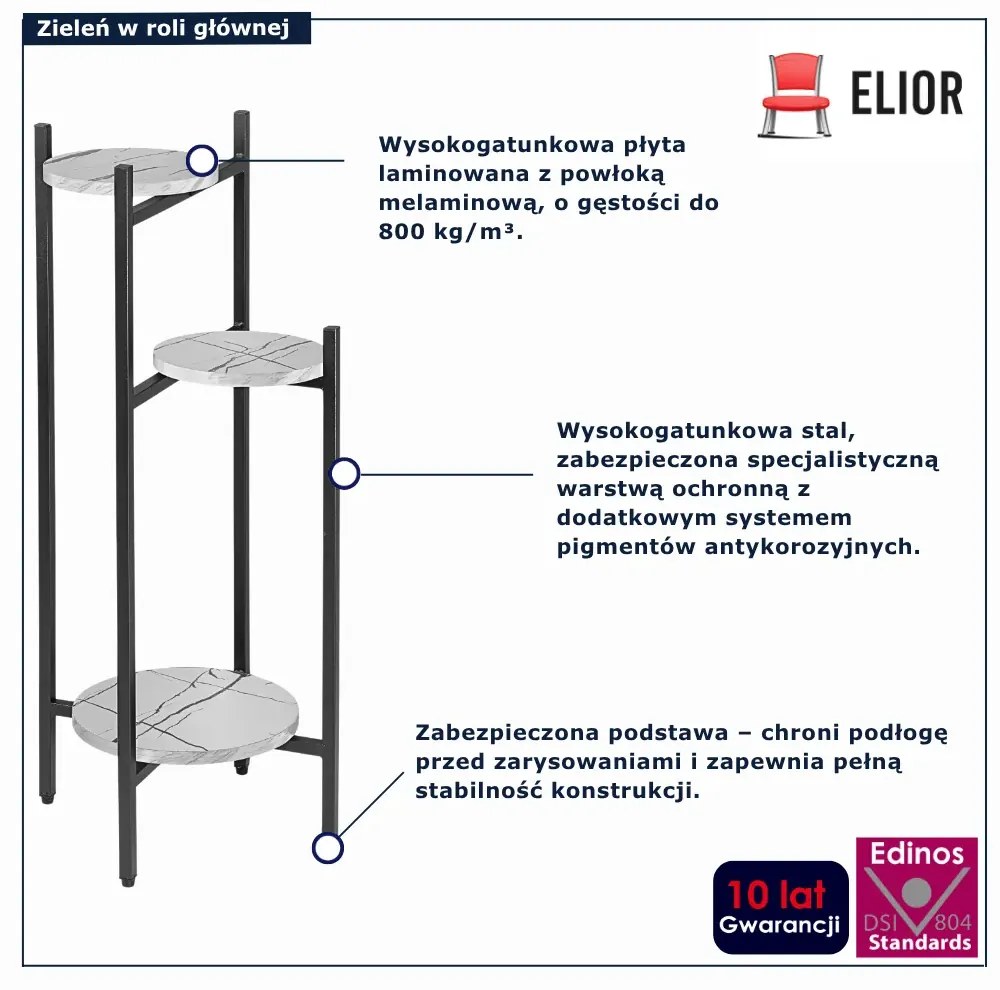 Biały marmurowy stojak na kwiaty T0-S58