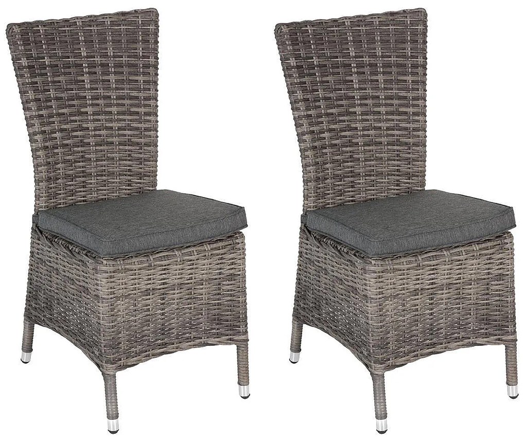 Rattanowy zestaw do jadalni BORNEO LUXURY 1 + 8 (szary)