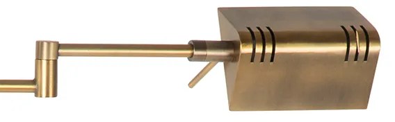 Designerska lampa podłogowa brązowa w tym LED ze ściemniaczem dotykowym - Notia Nowoczesny Oswietlenie wewnetrzne
