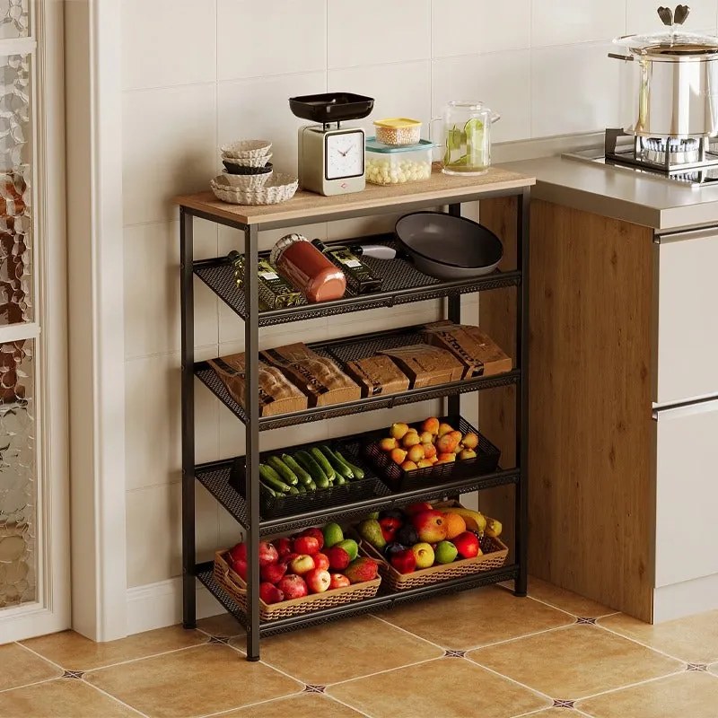 Regał szafka kuchenna jasny brąz industrialny drewno retro półka loft 75 cm