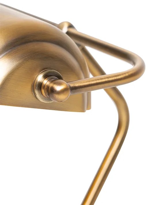 Klasyczna lampa stołowa / lampa notarialna brązowa - Banker klasyczny/Antyczny Oswietlenie wewnetrzne