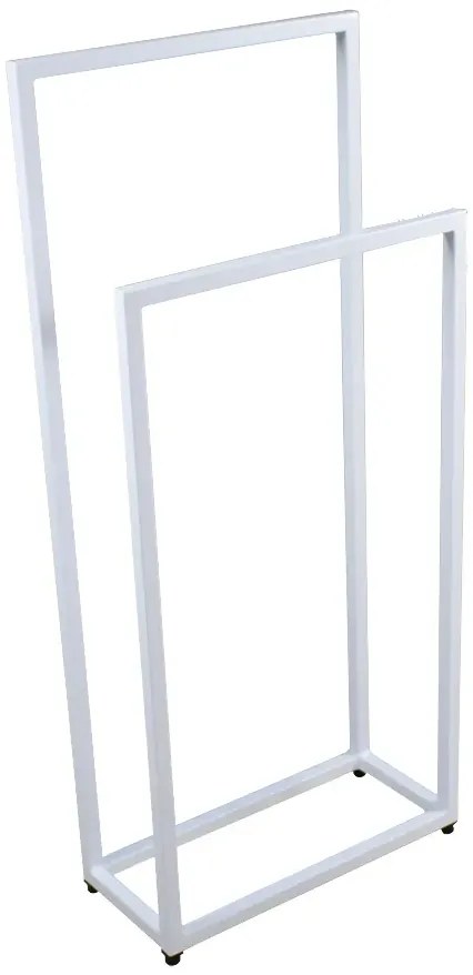 Biały podwójny stojak na ręczniki 60 cm R3-C20