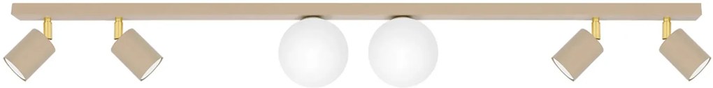 Nowoczesna beżowa lampa na szerokiej listwie S8-W72