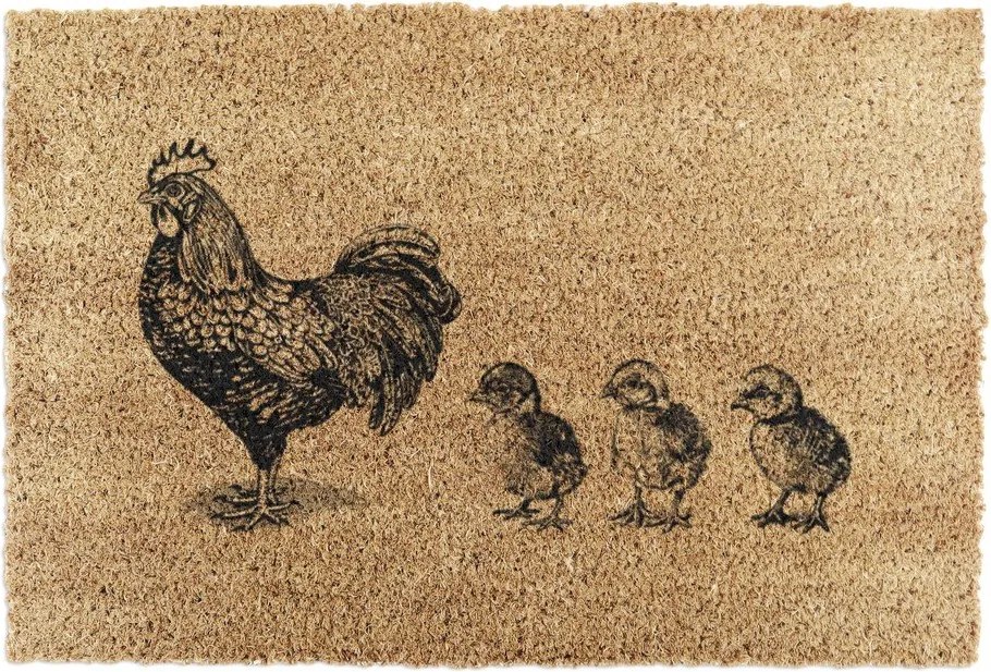 Wycieraczka z włókna kokosowego 40x60 cm Chickens and Chicks – Artsy Doormats