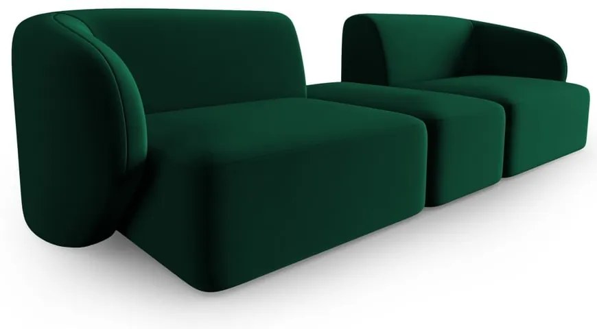 Zielona aksamitna sofa 246 cm Paolo – Milo Casa