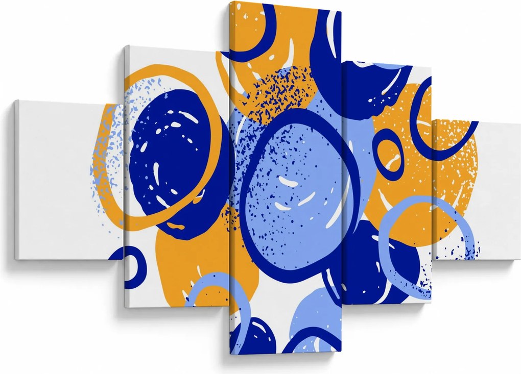 Obraz - Jasny motyw z kółkami (125x70 cm)