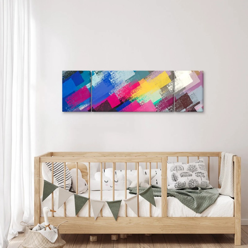 Obraz - Kolorowe pociągnięcia pędzlem (170x50 cm)