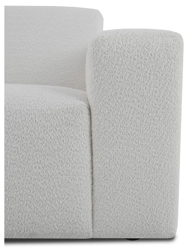 Biały narożnik z materiału bouclé (lewostronny) Roxy – Scandic