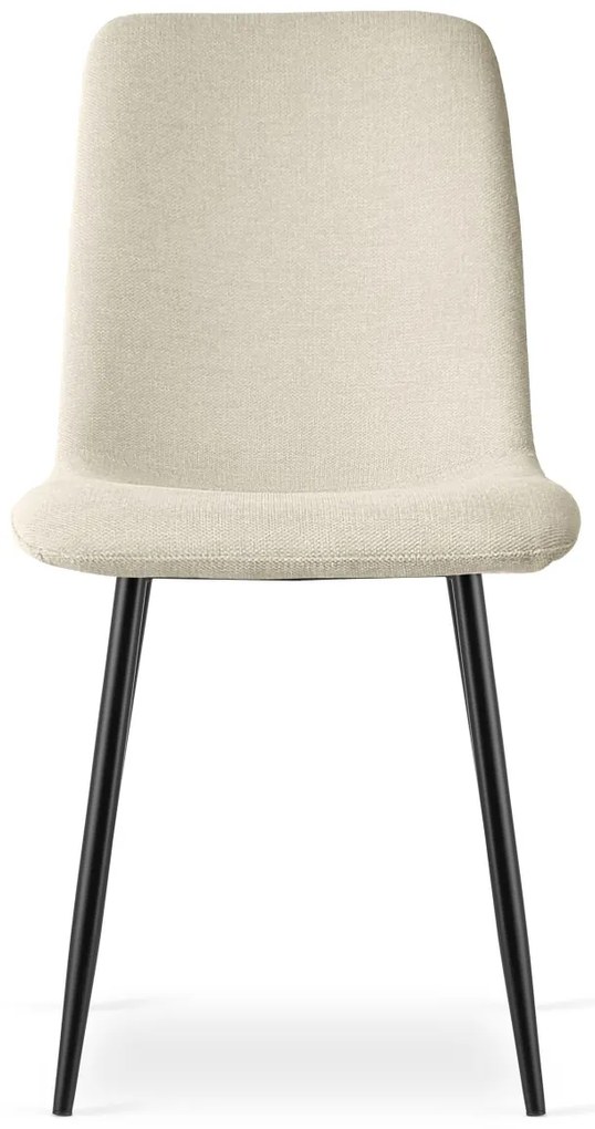 Zestaw jadalniany 1 + 4, stół CITY 110x75 cm dąb artisan + kremowe krzesło jadalniane RIFT z czarnymi nogami