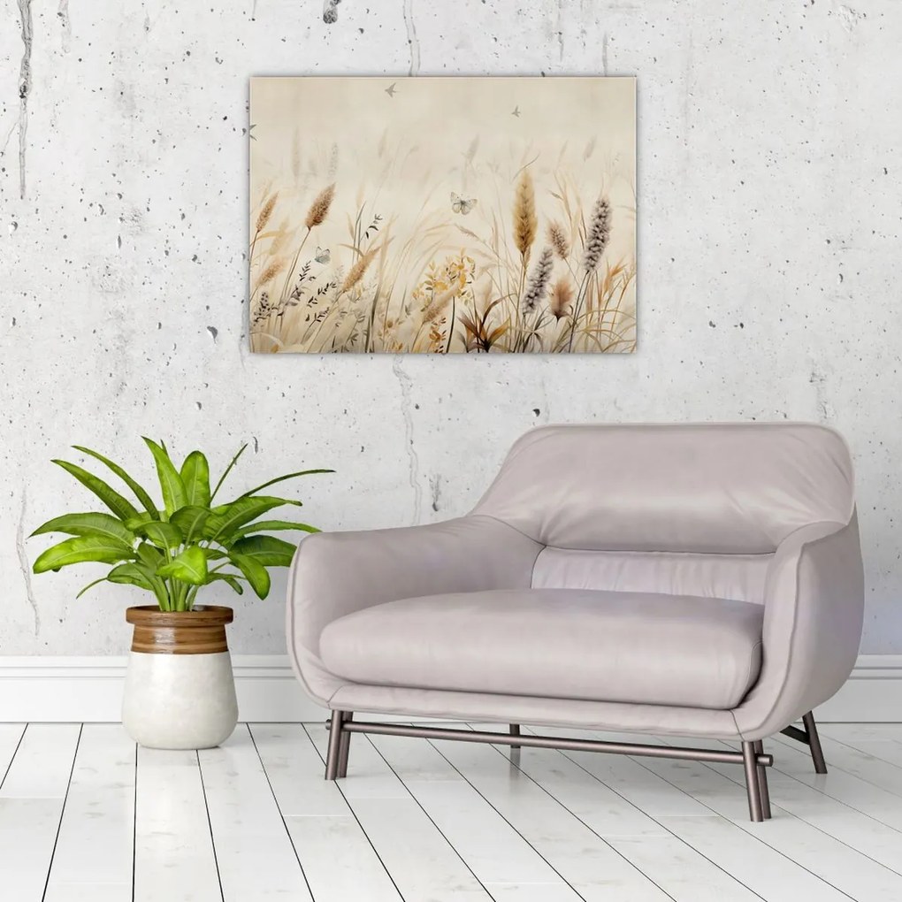 Obraz na szkle - Dzika łąka (70x50 cm)