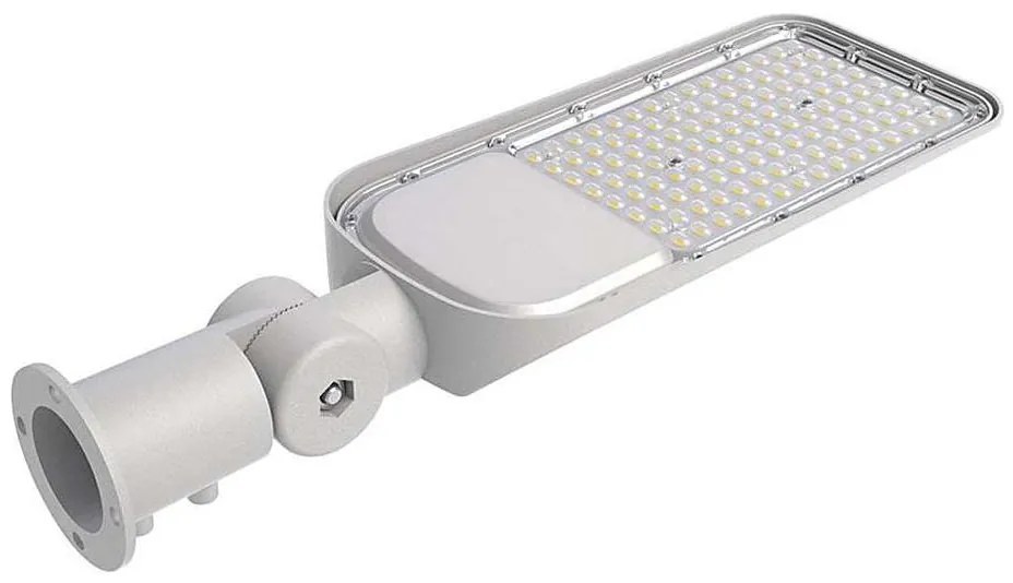 Lampa uliczna LED 100W 230V 4000K IP65 z czujnikiem zmierzchu, szara