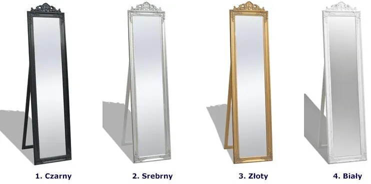 Złote stojące lustro w stylu glamour L7-A39