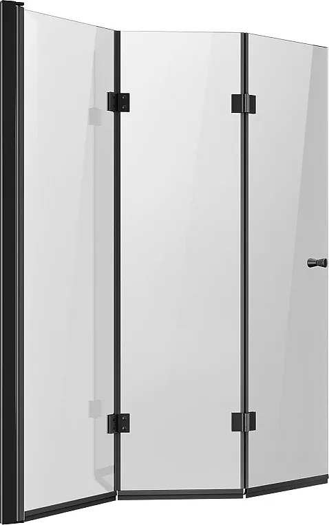 Drzwi Prysznicowe SucceBuy Bezramowe Składane Drzwi Wannowo-Prysznicowe 1295 × 1422 mm