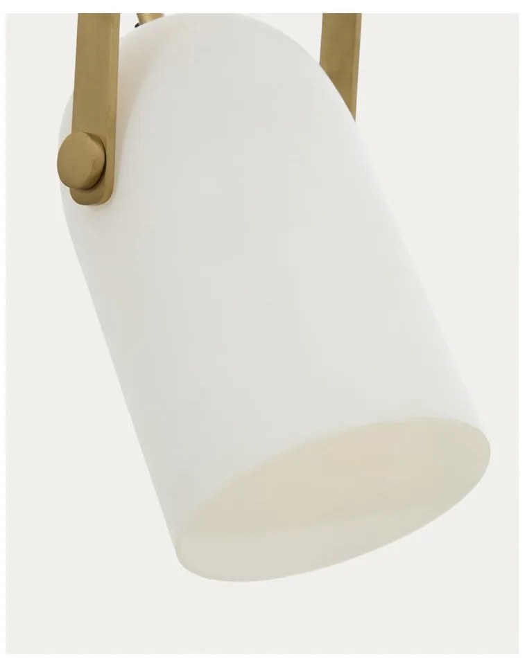 Biała lampa wisząca ze szklanym kloszem ø 14 cm Reisy – Kave Home