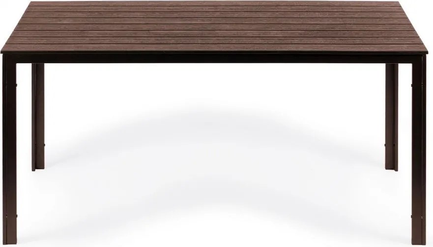Stół ogrodowy polywood dla 6 osób Sorelia 156x78 cm, brązowy