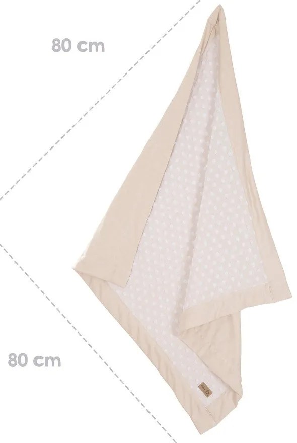 Beżowy koc dziecięcy z mieszanki bawełny 80x80 cm Frosty Almond – Roba