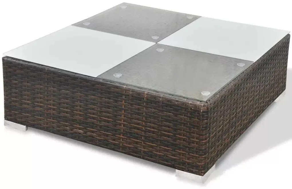 Brązowy zestaw mebli ogrodowych L2-N87